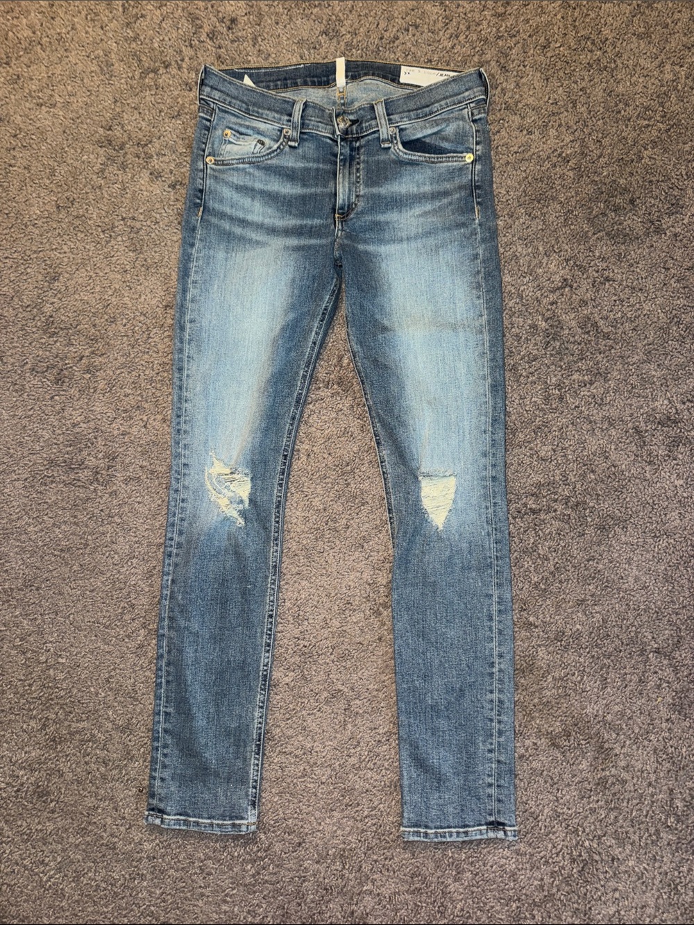 rag & bone Distressed Skinny Jean Capris